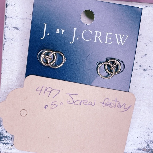 4197. J by J. Crew Goldtone Double Hoop Earrings - Picture 3 of 3
